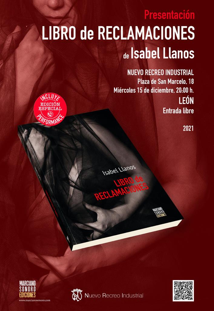 Presentación de libro: 'Libro de reclamaciones' de Isabel Llanos